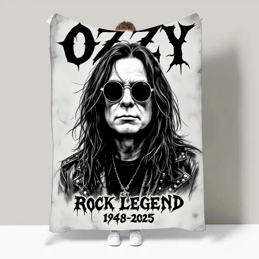 Rockový zpěvák O-Ozzy Osbourne Design deky Lehká Pro koleje, Dřímoty, Obývací pokoj, Kancelář, Pohovku, Celoroční