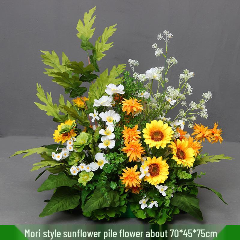 Mori Style Artificial Wedding Floral Aisle Decoration