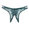 Panties Women's Interest Open Crotch French Embroidery Sexy Mesh Hollow Free Thong Low Waist Transparent T Pants 2238
