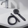 5 Mode Shower Head ABS Plastic Black Fixed Support
