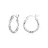 WOSTU Mulit size 925 Sterling Silver Big Hoop Earrings For Women Round Circle Loop Gift Wedding Party Simple Ear Hoops Pendients