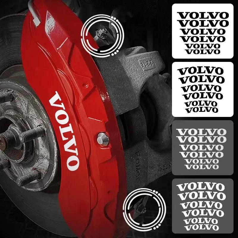 fhsxa1 6Pcs High Temp Resistant Car Brake Caliper Stickers For Volvo XC60 XC90 S60 S90, Waterproof Vinyl Decal Auto Tuning Accessories