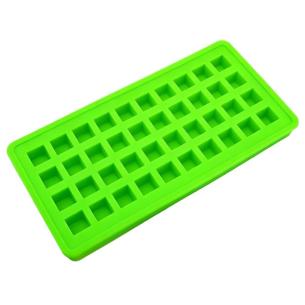 Reusable 40 Grids Ice Tray Square Shape Food Grade Silicone Candy Mold Dishwasher Safe Non Stick Ice Cubes Maker Kitchen