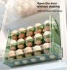 30 Slot Egg Storage Box PET Material Refrigerator Side Door Organizer Kitchen Egg Holder Space Saving Easy Access Design