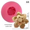 3D Flower Silicone Mold Cake Fondant Candle Clay Cupcake Jelly Candy Chocolate Decoration Durable Baking Mould