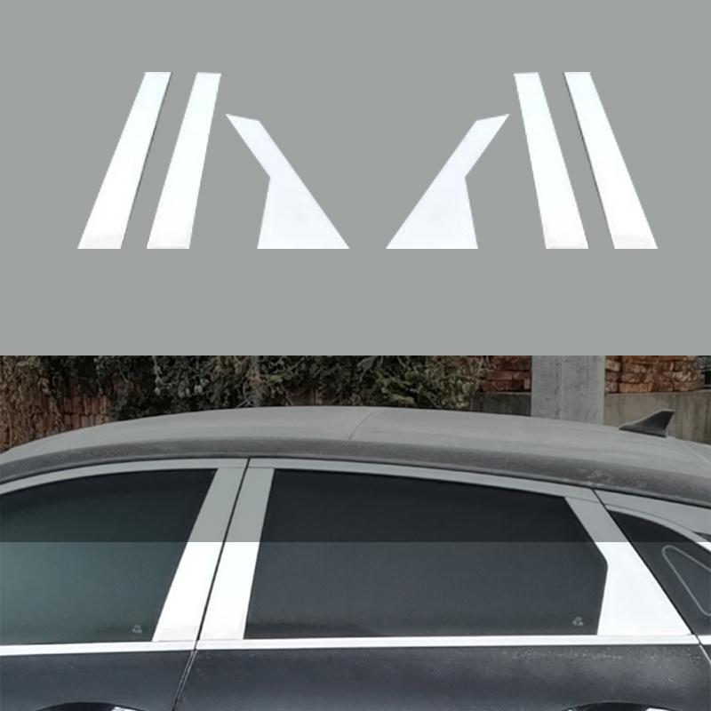 6Pcs Car Door Window Pillar Posts Trim Cover Sticker Chrome for KIA Optima/KIA K5 2020 2021 2022