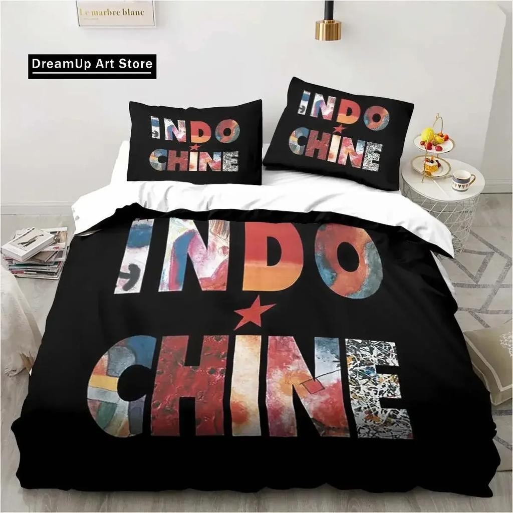 3D Print Fashion Indochine Rock Bedding Set Boys Girls Twin Queen Full Size Duvet Cover Pillowcase Bed Adult Bedroom