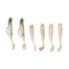 2 Sets Silicone Artificial Fishing Bait with 3D Eyes Soft Fishing Bait for Saltwater FreshwaterGold