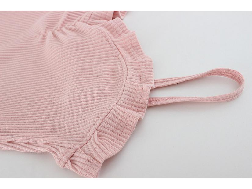 Ästhetisches V-Ausschnitt Spitzen-Ripp-Camisole mit Slim Fit für Damen - Sommerstil