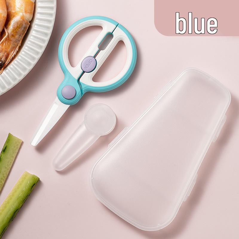 

Портативные керамические ножницы для резки мяса и измельчения пищи - Идеальны для младенцев, детей и пожилых людей при приготовлении на пару и варке.