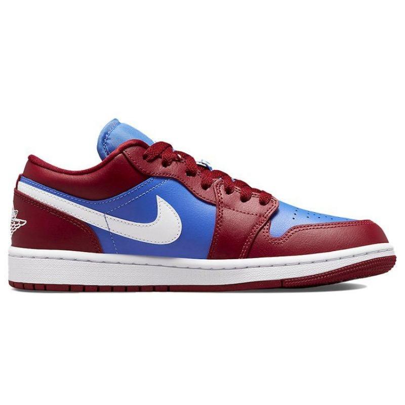 Air Jordan 1 Low women's low-top retro basketball shoes blue/red DC0774-604