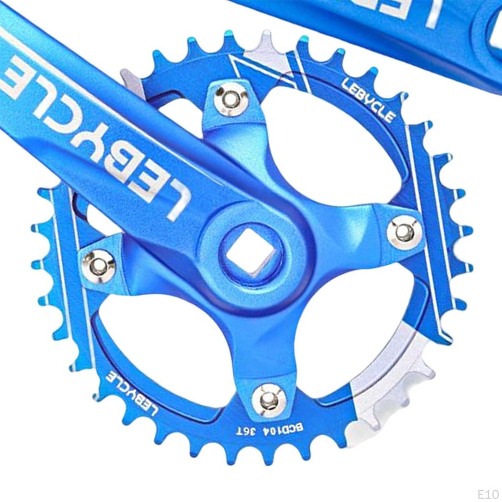 Crankset Lightweight Aluminum Alloy Square Taper Single Speed Narrow Wide Chainring 170mm