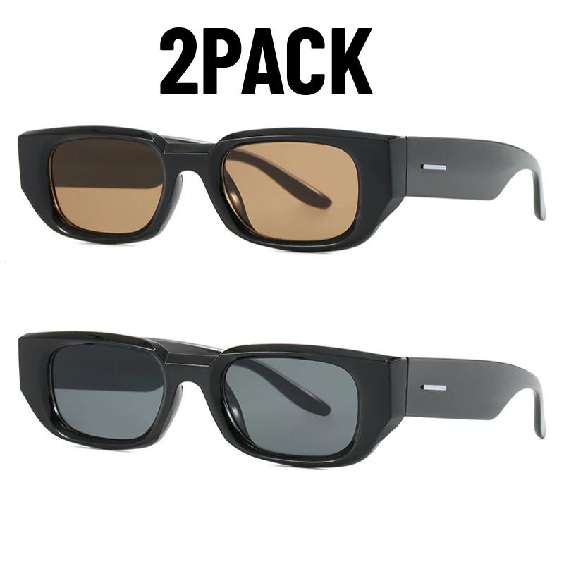 

2PACK Latest Men Classic Rectangular White Frame Sunglasses Stylish Classic Style Designer Glasses UV400 Protection Shades Eye Wear Women Eye Wear