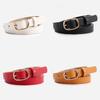 Womens Oval Pin Buckle Belt In Multi Colors For Jeans And Dresses