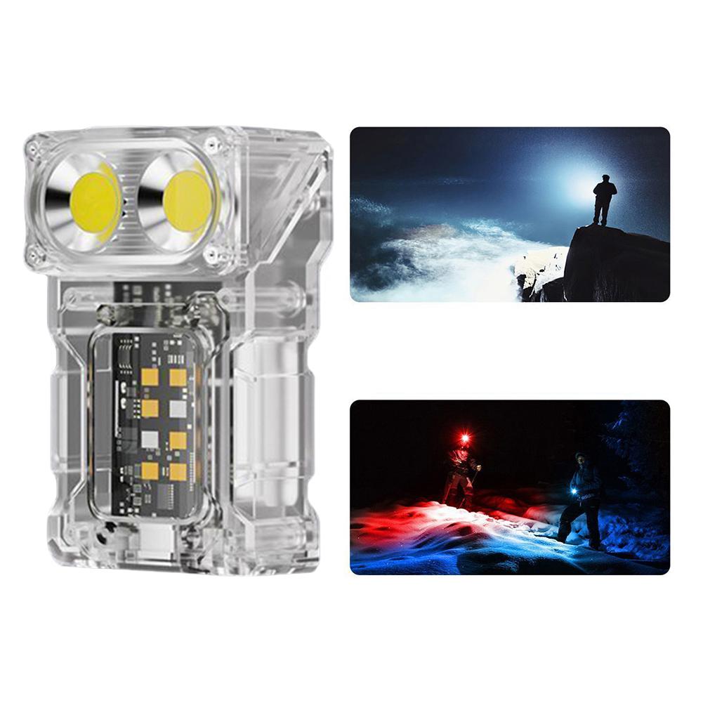COB+SMD LED Outdoor Mini Flashlight USB Rechargeable Camping Work Light Rotatable Hat Clip Light for Camping Fishing Walking