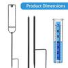 ABBY-Rain Gauge, 7Inch Freeze Proof Rain Gauge Outdoor, Large Clear Numbers And Adjustable Height For Garden, Lawn And Farm