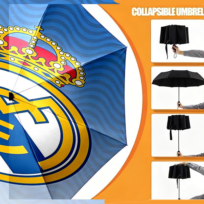 Football team Madrid Print Umbrella Automatic Opening/ Closing - Portable Foldable Design - Daily use for Travel/Outdoor - Gift for Birthday