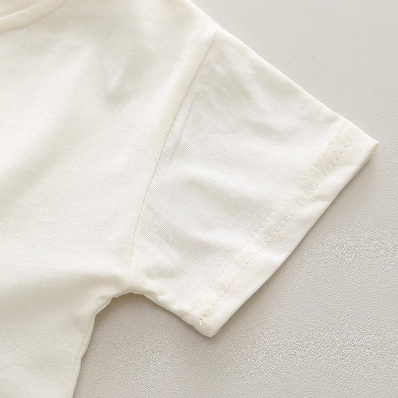 Children's Clothing Boys' Set Summer Three-dimensional Teddy Bear Cute Children's Short Sleeved Set Boys' Clothing Summer T-shirt