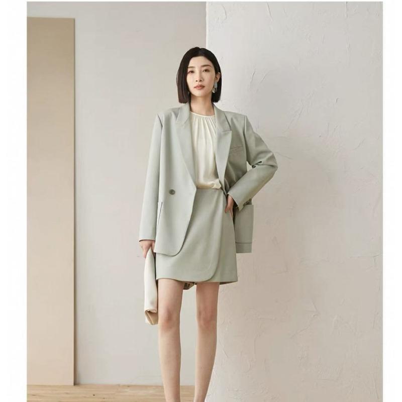 Spring Autumn Fashion Loose Korean Style Blazer Elegant Plus Size Suit Jacket Casual Petite Women