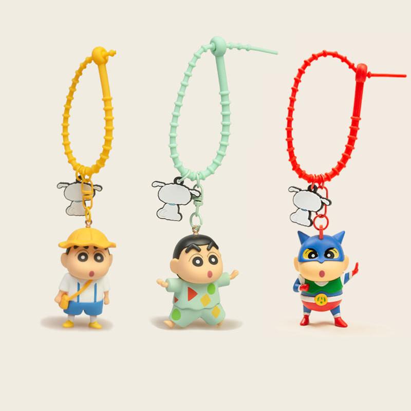 Cross Crayon Shinchan Dressing Crocodile Frog Series Cartoon Keychain Pendant
