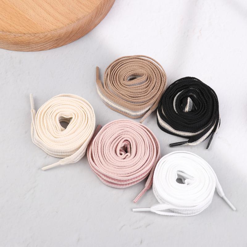 2Cm Bow Wide Flat Shoelaces Fish Silk Transparent Striped Shoelaces Sneaker Black Sport Training Shoes Casual Shoes Laces