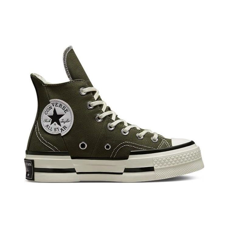 Converse Chuck 70 Plus High Utility Egret Unisex Sneakers Green Black A01362C