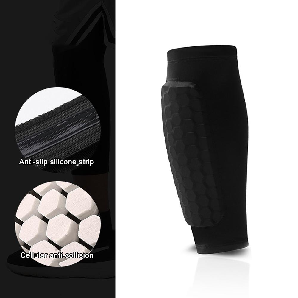 2pcs Soccer Football Shin Guard Pads Honeycomb Running Protective Leg Leg Calf Support S B1M6