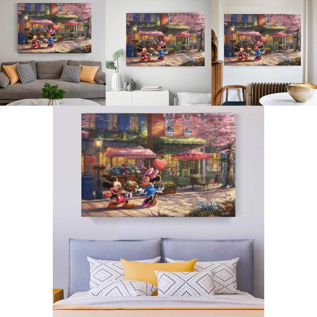 Mickey Mouse Themed Fashionable Girl's Gift Fairy Wallpaper For Bedroom Decor