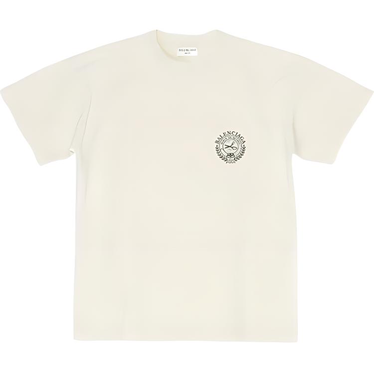 

Balenciaga Футболка с логотипом средней посадки Белая Женская Уличная одежда 612965TMVA29069 S