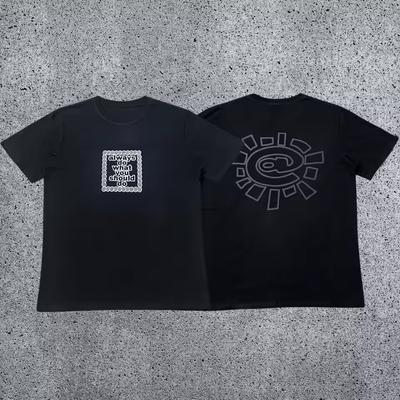 Rare AD 2026 WYSD Short-sleeved Sun Roll Fun Printed American High Street Skateboard Cotton Round-neck T-shirt