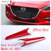 Front Bumper Fog Lights Lamps Eyebrow Strip Decoration Cover Trim For Mazda 3 Hatchback Sedan 2017 2018 Accessories Exterior Kit