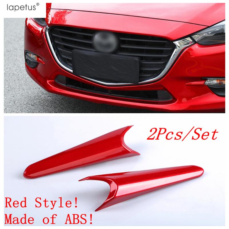 Front Bumper Fog Lights Lamps Eyebrow Strip Decoration Cover Trim For Mazda 3 Hatchback Sedan 2017 2018 Accessories Exterior Kit