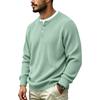 Men's Knit Button Neck Pullover Sweater for Casual Wear