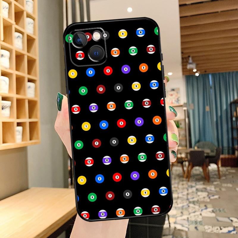 

Billiards Snooker 8 Ball Phone Case For iPhone 15 Pro Max 14 13 12 11 16 17 Pro Max mini 15 16 Plus 16e 17 Air Cover iPhone 13Pro MAX