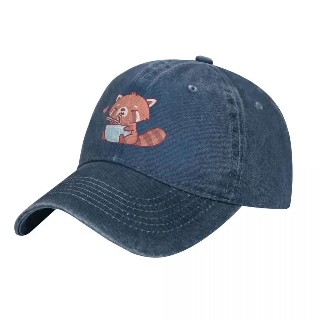 Baseball Caps Hats Cute Little Red Panda Eating Ramen Dad Hat For Man Hip Hop Caps Sun Shade Hats