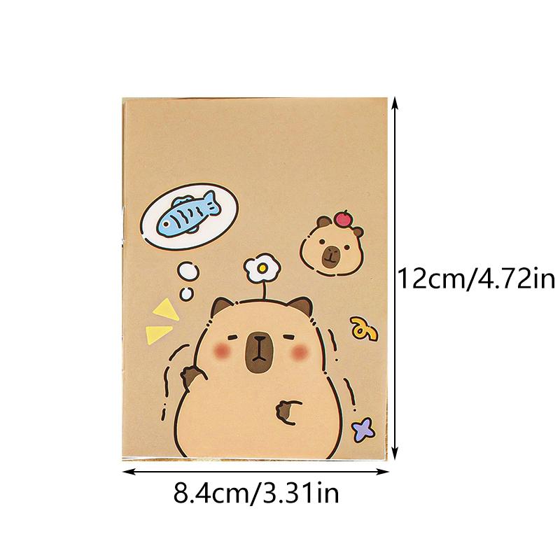 20 Pcs Kawaii Mini Capybara Notebook Mixed Cute Pocket Notebook Journals Diary Planning Memo Notepad Fun Cartoon Stationery Gift