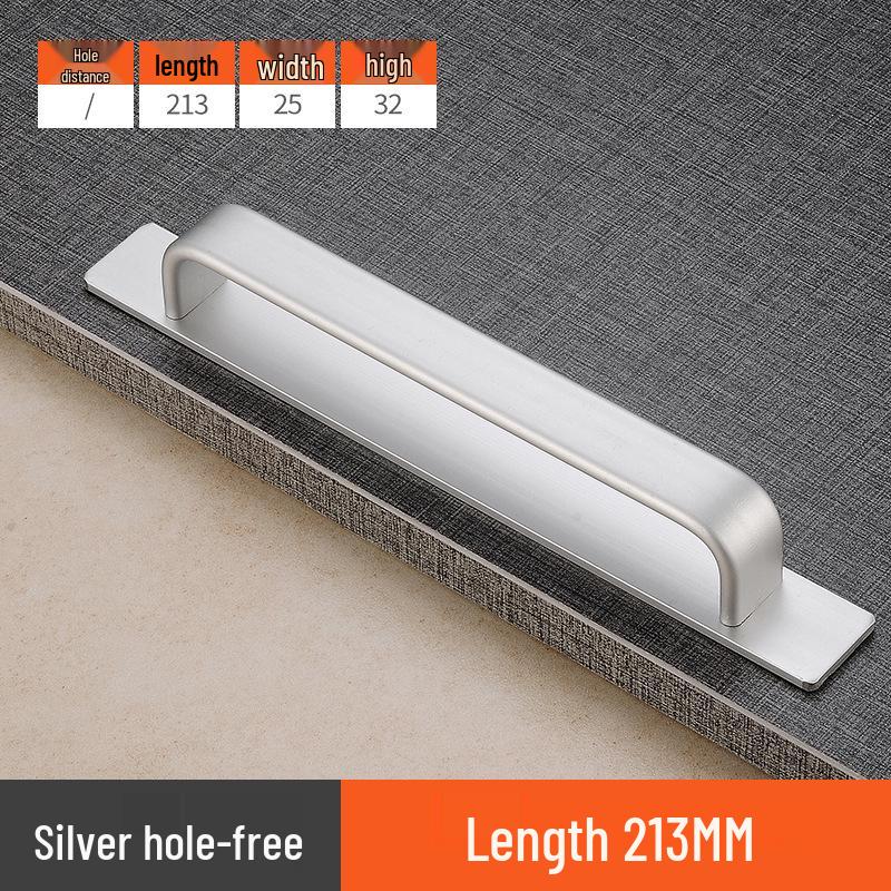 Aluminum Alloy No-Drill Anti-Theft Door Handle for Sliding, Bathroom, and Entrance Doors