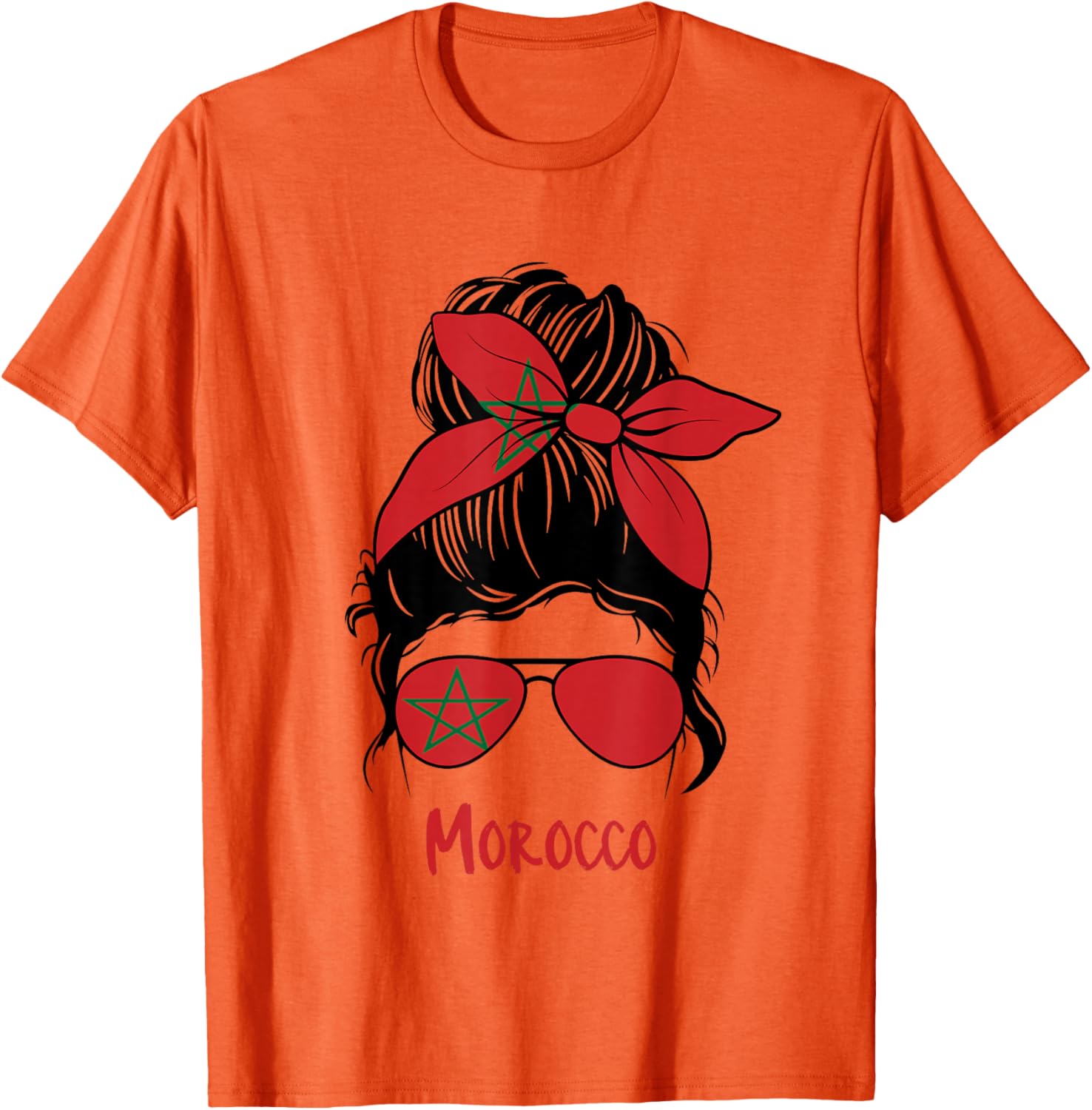 

Morocco Messy Bun Women Graphic TShirt Breathable Casual Cotton Tee 4XL
