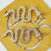 Sparkling Snake Hair Pin Elegant Rhinestones Hair Clip For Parties Weddings And Daily Wear Women Hair Styling Decors