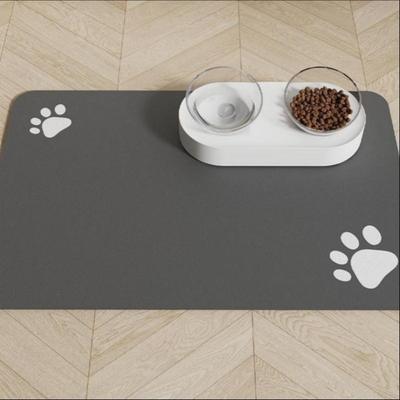 Alfombrilla Absorbente de Barro Diatomeas para Mascotas, para Comedero y Bebedero, con Base de Goma Impermeable de Secado Rápido, Antideslizante, para el Hogar