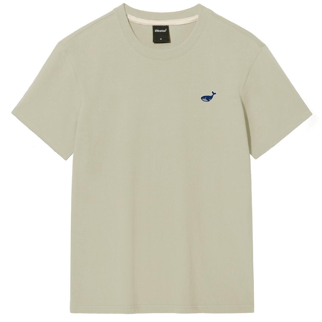 OKSTAR Mini Whale Embroidered Short Sleeve Tee (Type A)
