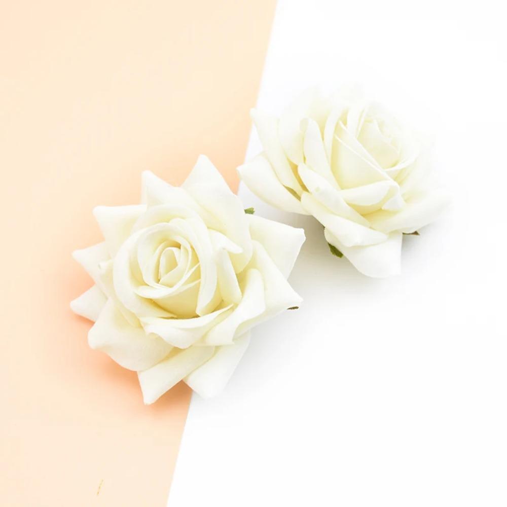 Real Touch Artificial Roses Flowers 10CM Fake Flowers Silk Roses Head  Party Wedding Decor