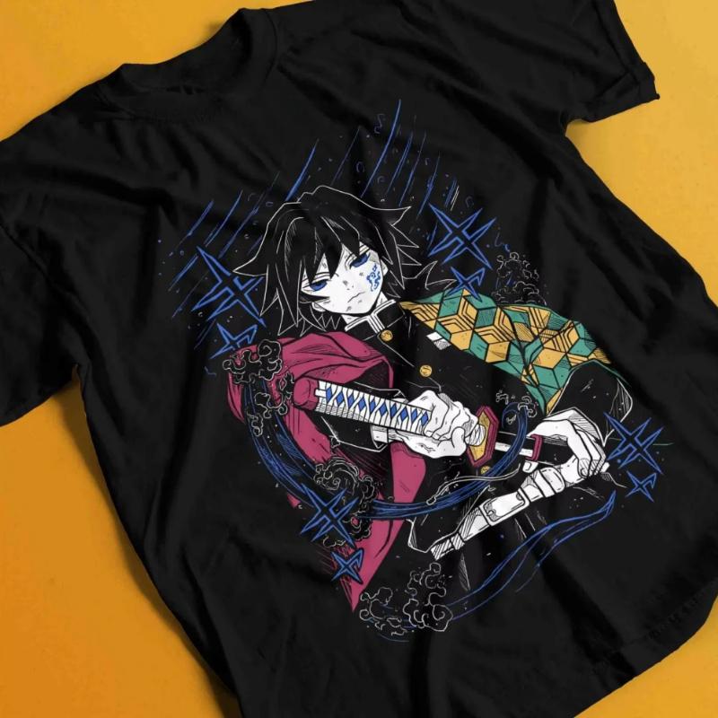 Demon Slayer Men's Women's T Shirt Inosuke Hashibira Japan Anime Summer Boy Spring and Autumn Children's Short Sleeves Parent-Child Wear