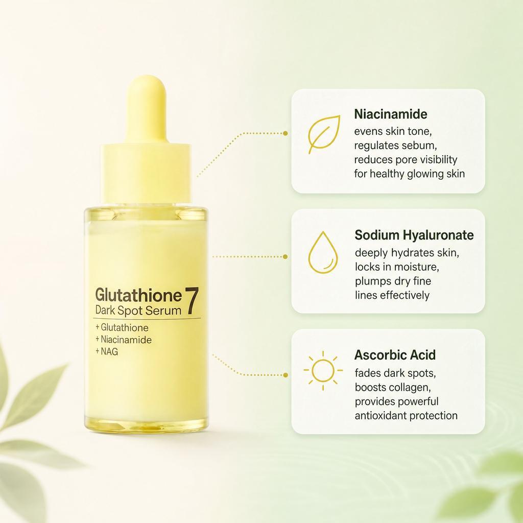 Glutathione Dark Spot Serum, Brightening Facial Essence with Niacinamide