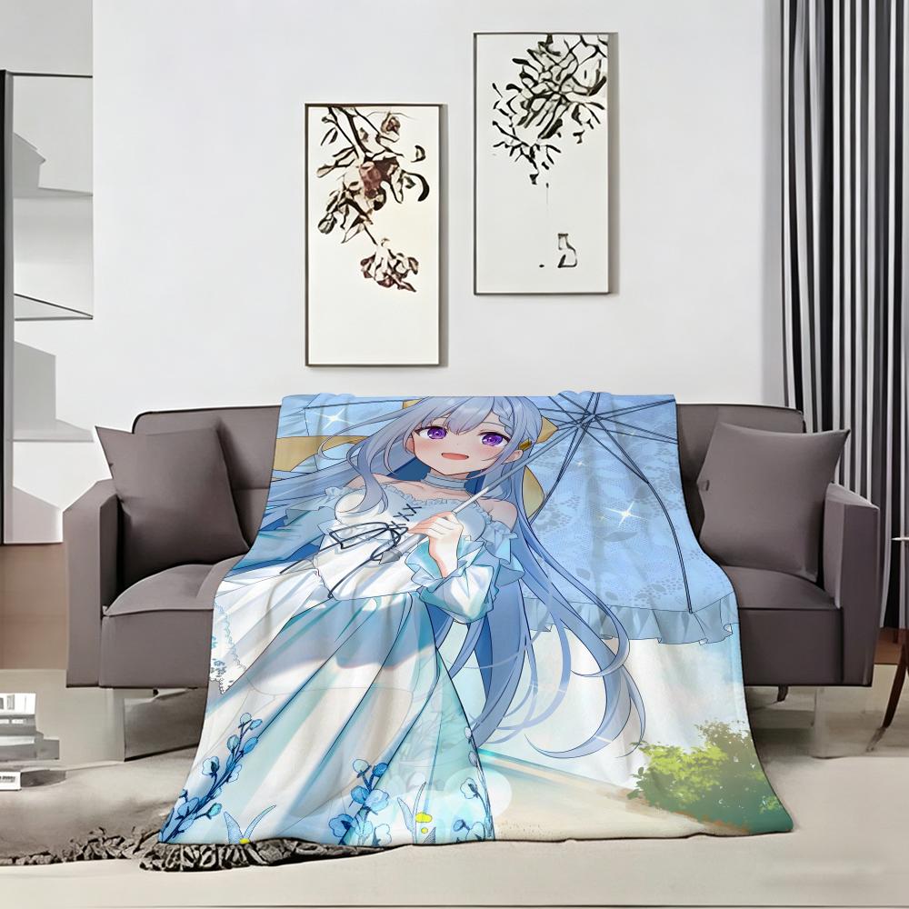 ANIME M-MagiRevo Throw Lightweight 240g Flannel Blanket Soft Skin-friendly for Summer Cooling