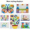 Mushroom Nails Plate Toys Puzzles Jigsaw Puzzle Creative Mosaic Pegboard Educational Toys Educational Building Block Diy Toys