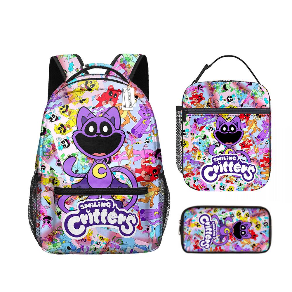 

Playtime Chapter 3 Smiling Critters Full Print Backpack School Bag lunch bag