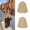 Zbzr Autumn New Women clothes Fashion Temperament Versatile Lapel Waist Hugging Profile Blazers