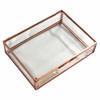 Elegant European Glass Jewelry and Cosmetics Organizer with Flip Lid