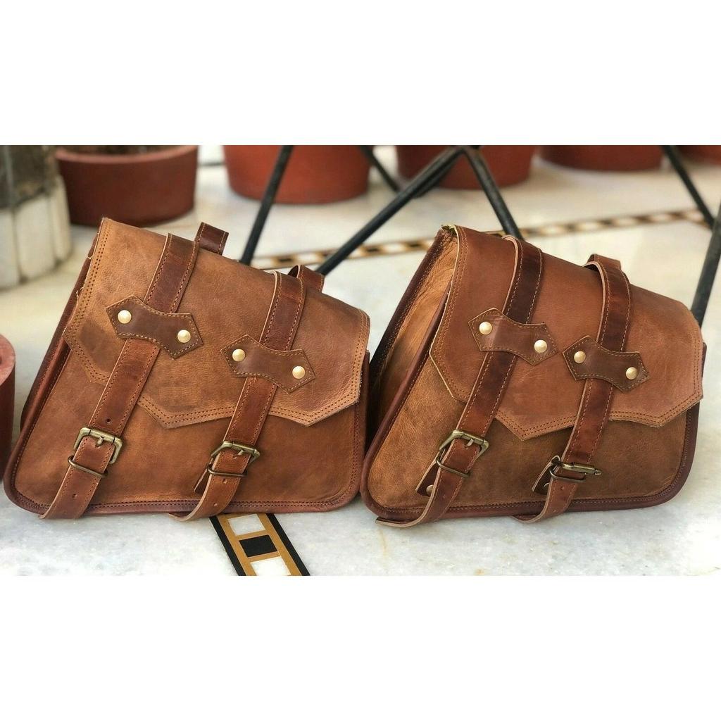 Brašny na motorku Vintage Univerzální Kožená Boční Kapsa Brašny na Sedlo